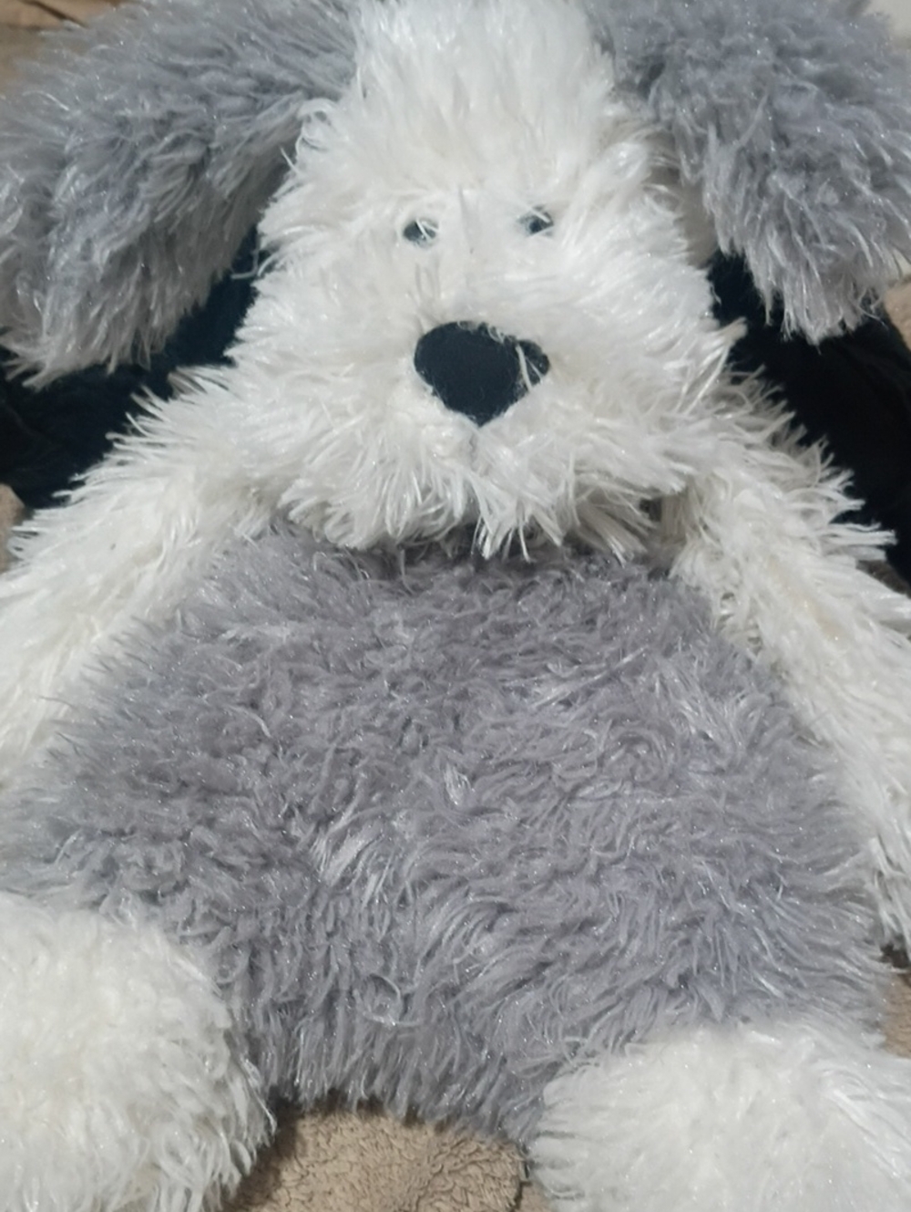Jellycat Gray & White Plush Puppy Dog Toy